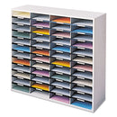 Fellowes® Literature Organizer, 48 Letter Compartments, 38.25 x 11.88 x 34.69, Dove Gray (FEL25081) Each