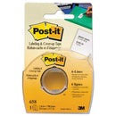 Post-it® Labeling and Cover-Up Tape, Non-Refillable, Clear Applicator, 1" x 700" (MMM658) Each