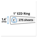 Avery® Heavy-Duty Non-View Binder with DuraHinge and One Touch EZD Rings, 3 Rings, 1" Capacity, 11 x 8.5, Black (AVE79989) Each