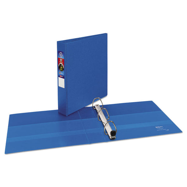 Avery® Heavy-Duty Non-View Binder with DuraHinge and One Touch EZD Rings, 3 Rings, 1.5" Capacity, 11 x 8.5, Blue (AVE79885) Each