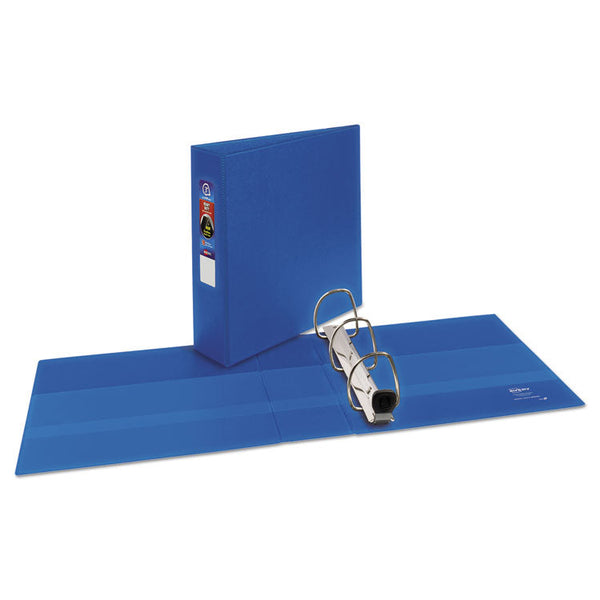 Avery® Heavy-Duty Non-View Binder with DuraHinge and Locking One Touch EZD Rings, 3 Rings, 3" Capacity, 11 x 8.5, Blue (AVE79883) Each