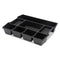 Universal® High Capacity Drawer Organizer, Eight Compartments, 14.88 x 11.88 x 2.5, Plastic, Black (UNV20120) Each