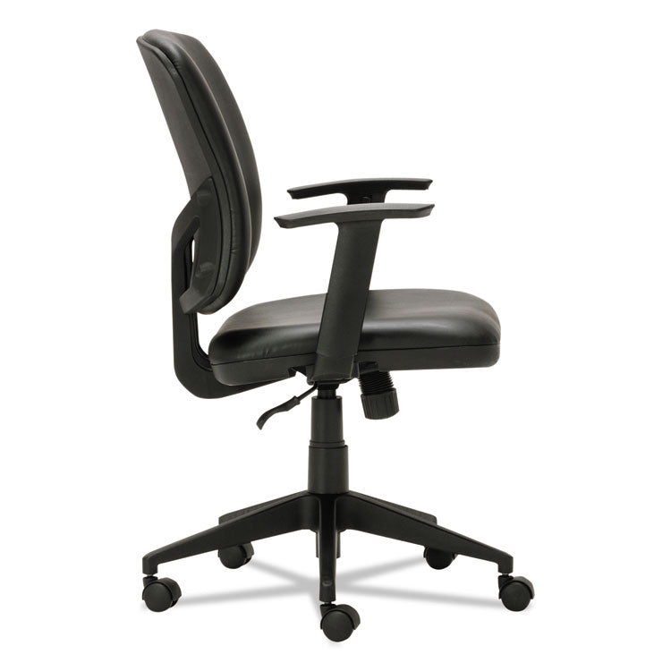 Alera® Alera Everyday Task Office Chair, Bonded Leather Seat/Back, Supports Up to 275 lb, 17.6" to 21.5" Seat Height, Black (ALETE4819) Each