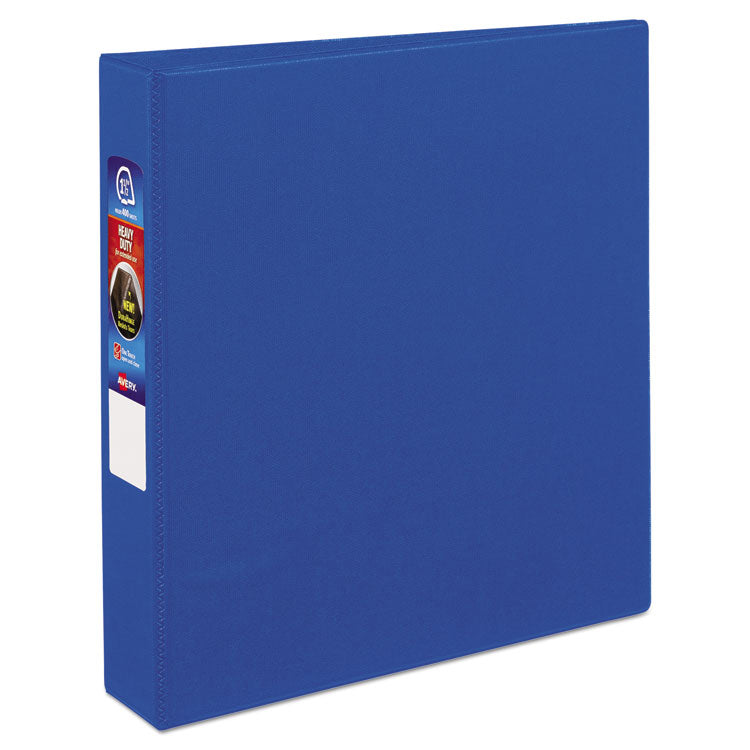 Avery® Heavy-Duty Non-View Binder with DuraHinge and One Touch EZD Rings, 3 Rings, 1.5" Capacity, 11 x 8.5, Blue (AVE79885) Each