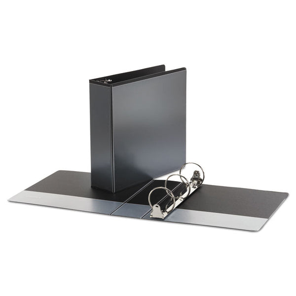 Universal® Economy Round Ring View Binder, 3 Rings, 3" Capacity, 11 x 8.5, Black (UNV20991) Each