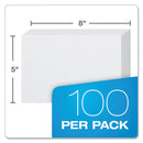 Oxford™ Unruled Index Cards, 5 x 8, White, 100/Pack (OXF50) Pack of 100