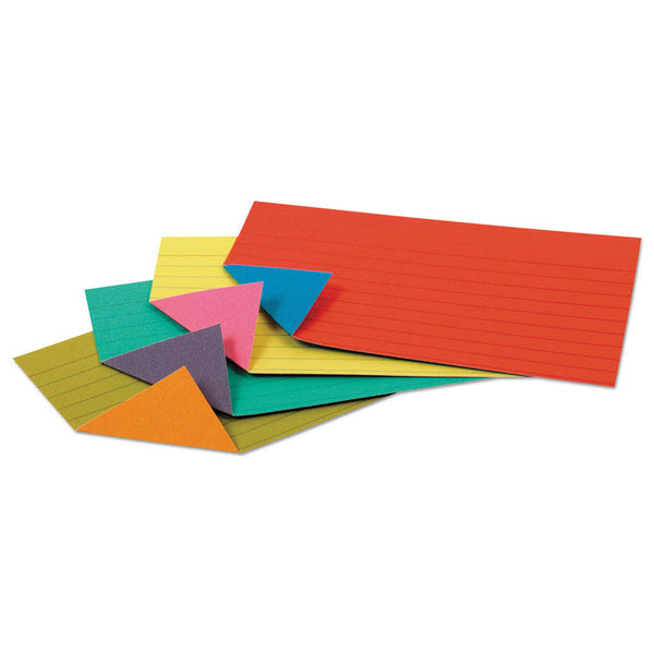 Oxford™ Extreme Index Cards, Ruled, 3 x 5, Assorted, 100/Pack (OXF04736) Pack of 100