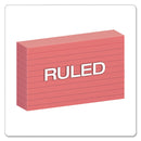 Oxford™ Ruled Index Cards, 3 x 5, Cherry, 100/Pack (OXF7321CHE) Pack of 100