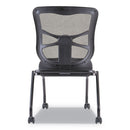 Alera® Alera Elusion Mesh Nesting Chairs, Supports Up to 275 lb, 18.1" Seat Height, Black Seat, Black Back, Black Base, 2/Carton (ALEEL4915) Case of 2