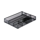 Universal® Metal Mesh Drawer Organizer, Six Compartments, 15 x 11.88 x 2.5, Black (UNV20021) Each