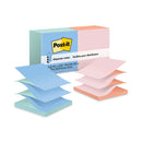 Post-it® Dispenser Notes Original Pop-up Refill, Beachside Cafe Collection Alternating-Color Value Pack, 3" x 3", 100 Sheets/Pad, 12 Pads/Pack (MMMR330UALT) Pack of 12