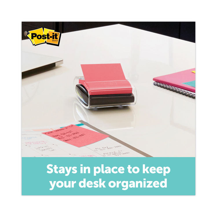 Post-it® Pop-up Notes Super Sticky Wrap Dispenser, For 3 x 3 Pads, Black/Clear, Includes 45-Sheet Color Varies Pop-up Super Sticky Pad (MMMWD330BK) Each