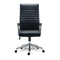 Alera® Alera Eddleston Leather Manager Chair, Supports Up to 275 lb, Black Seat/Back, Chrome Base (ALEED41B19) Each