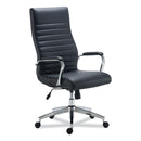 Alera® Alera Eddleston Leather Manager Chair, Supports Up to 275 lb, Black Seat/Back, Chrome Base (ALEED41B19) Each