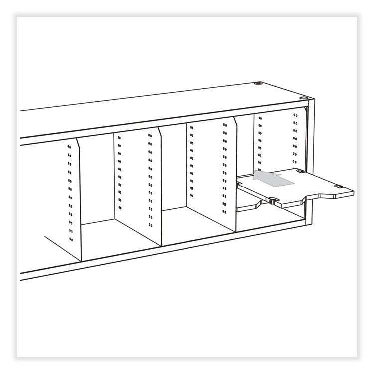 Safco® E-Z Sort Additional Mail Trays, 5 Shelves, 11 x 12.5 x 0.5, Gray, Ships in 1-3 Business Days (SAF7753GR) Pack of 5