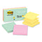 Post-it® Dispenser Notes Original Pop-up Refill, 3" x 3", Beachside Cafe Collection Colors, 100 Sheets/Pad, 6 Pads/Pack (MMMR330AP) Pack of 6