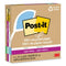 Post-it® Notes Super Sticky 100% Recycled Paper Super Sticky Notes, Ruled, 4" x 4", Oasis, 70 Sheets/Pad, 3 Pads/Pack (MMM675R3SST) Pack of 3