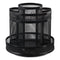 Universal® Metal Mesh Rotating Desktop Organizer, 8 Compartments, Metal Mesh, 6.5" Diameter x 6.13"h, Black (UNV20022) Each