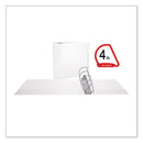 Universal® Slant D-Ring View Binder, 3 Rings, 4" Capacity, 11 x 8.5, White (UNV20994) Each